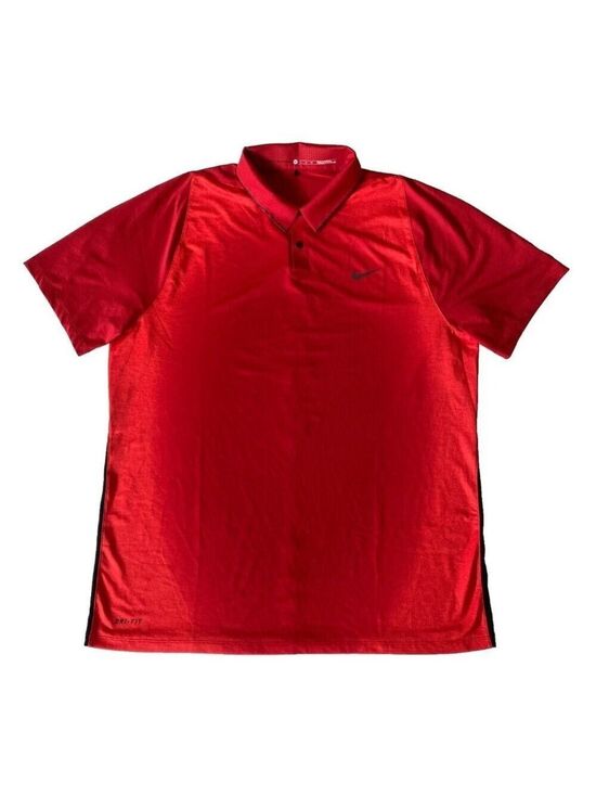 Nike Other - Nike Tiger Woods Dri-Fit Red Golf Polo Men XL 726191-687